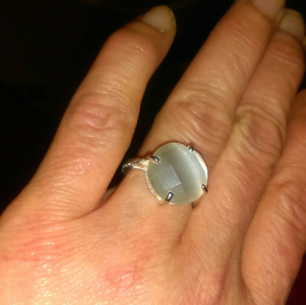 Vintage Mother of Pearl 925 Silver Ring
